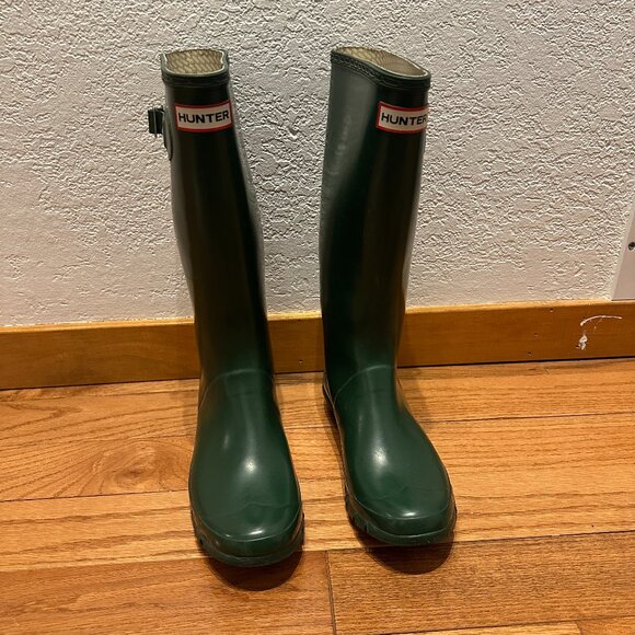 Hunter Boots - Original Tall Rain Boots - Green - Size 8M/9F - Picture 1 of 3